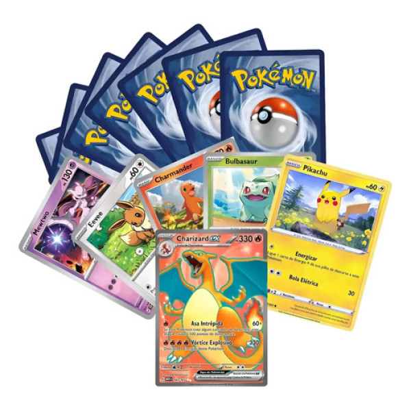 Kit 200 Cartas Pokemon 10 Brilhantes E 2 Ultra Rara Pokémon Português