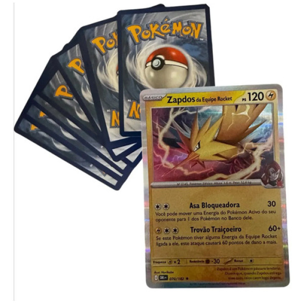 Carta Pokemon Zapdos Brilhante 070/182 Original Pokémon Português