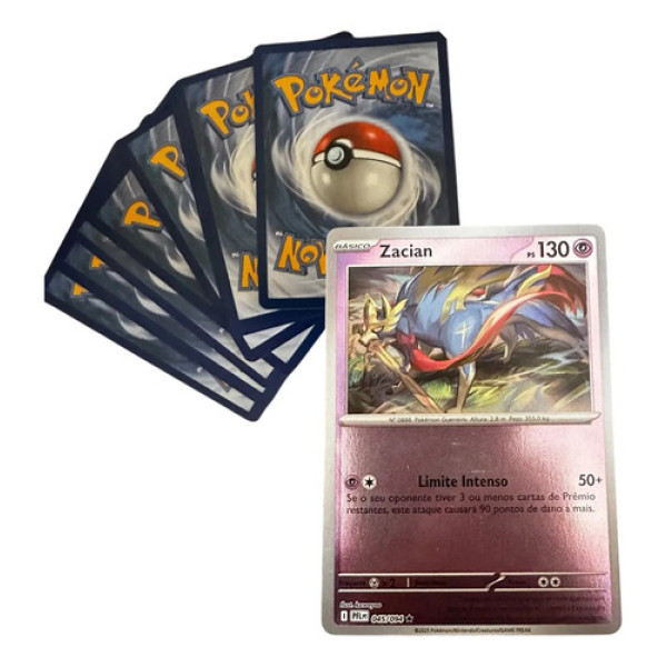 Carta Pokemon Zacian Brilhante 045/094 Original Pokemon Portugues