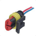 Conector Chicote Lanterna Led Lateral Carreta 2 Vias