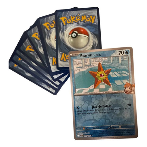 Carta Pokemon Staryu Da Misty Brilhante 046/182 Original Pokemon Português