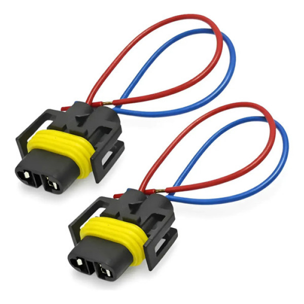 Par Soquete Chicote Conector Plug Farol Lâmpada H8 H11