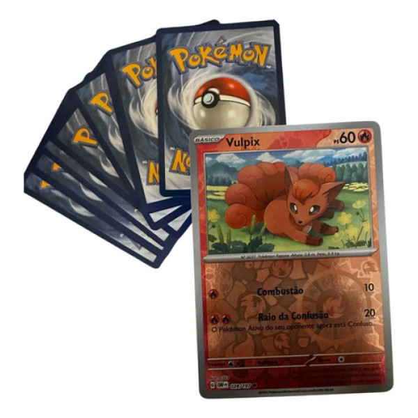 Carta Pokemon Vulpix Brilhante 028/197 Original Pokémon Português