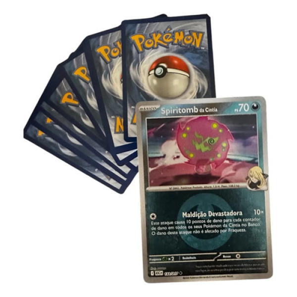 Carta Pokemon Spiritomb Brilhante 133/217 Original Pokémon Português