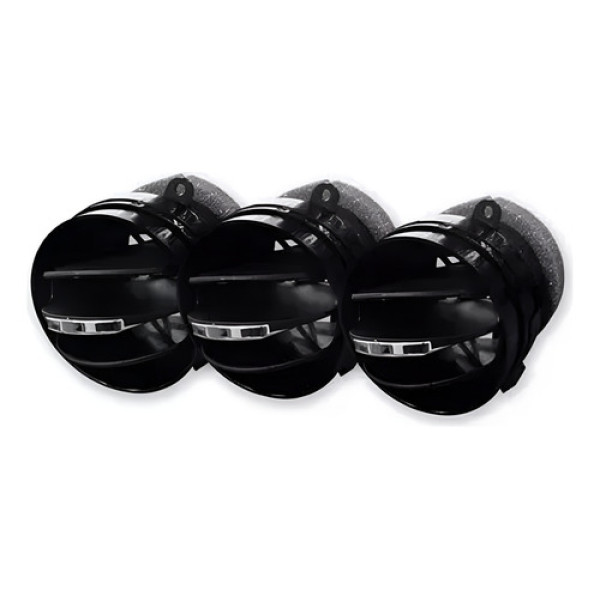 Kit 3 Difusor Ar Central C/ Cromado Fiat Argo Cronos