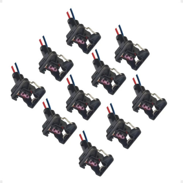 Kit 10 Chicotes Conector Rabicho 2 Vias Tc Chicotes 1005
