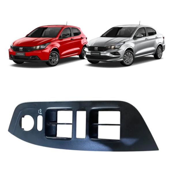 Moldura Botão Vidro Elétrico Diant Le Fiat Argo Cronos 17-23