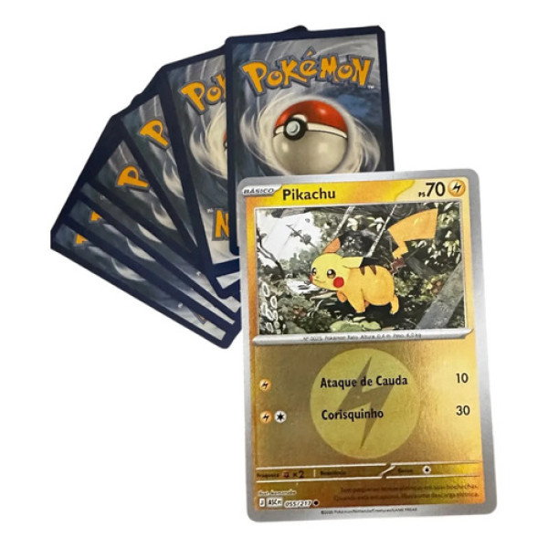 Carta Pokemon Pikachu Brilhante 055/217 Original Pokemon Português