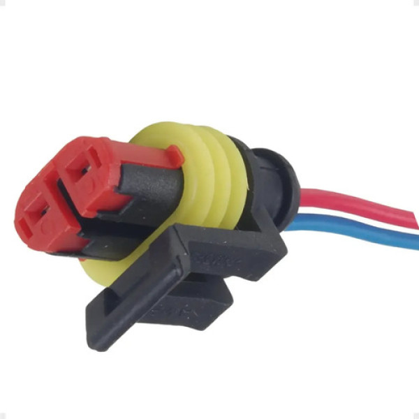 Conector Chicote Lanterna Led Lateral Carreta 2 Vias
